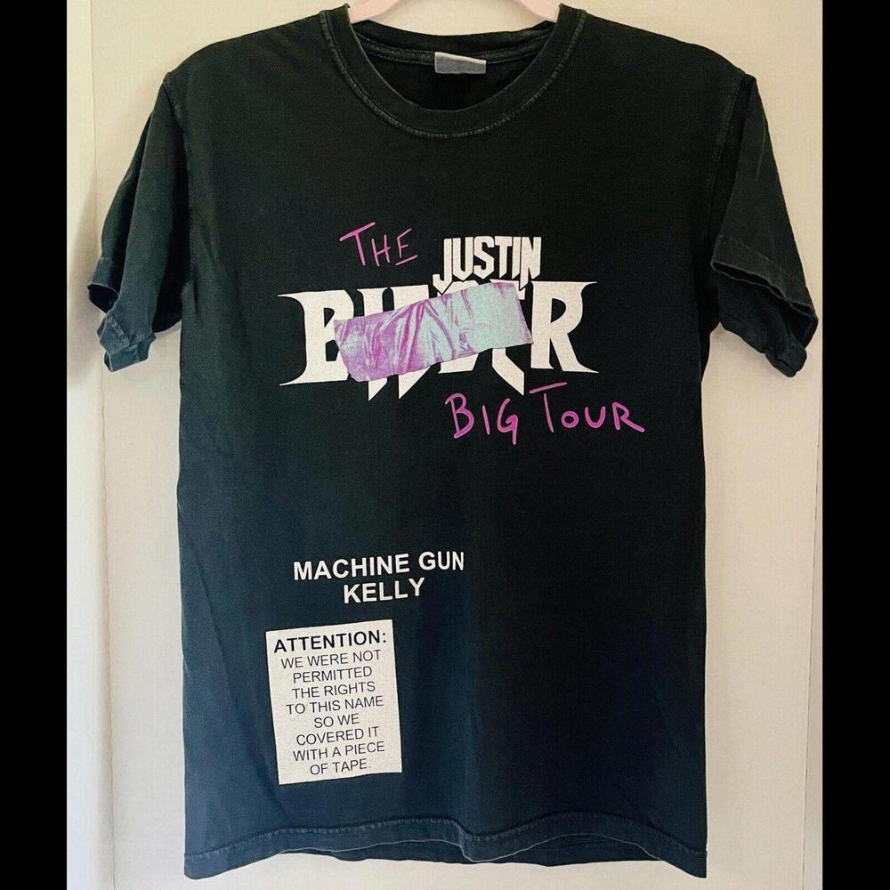 ❤️SOLD❤️Justin Bieber & Machine Gun Kelly MGK The Big Tour 2019 Size Small - Picture 1 of 10